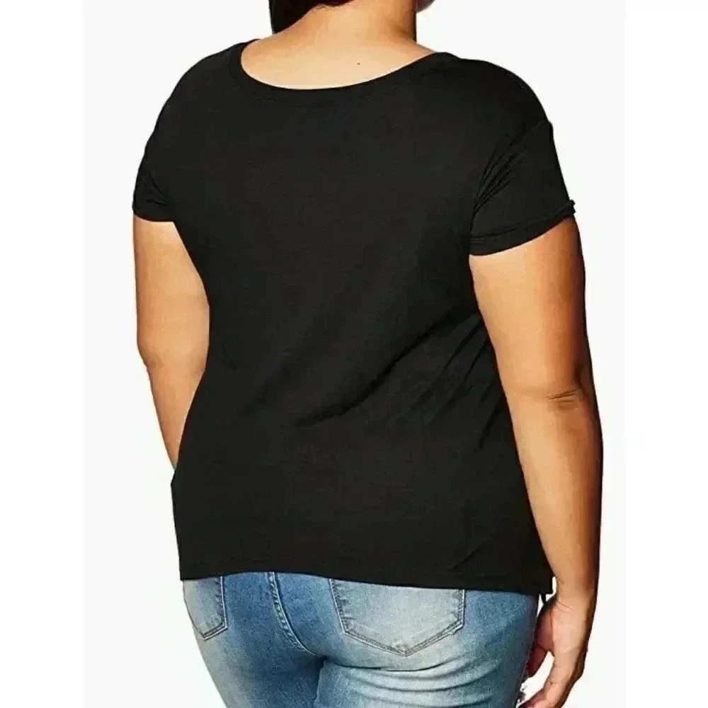 Coca Cola Women's Santa Top, black, Large - Picture 2 of 2